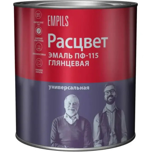 Эмаль ПФ-115 РАСЦВЕТ чёрная 2,7 кг