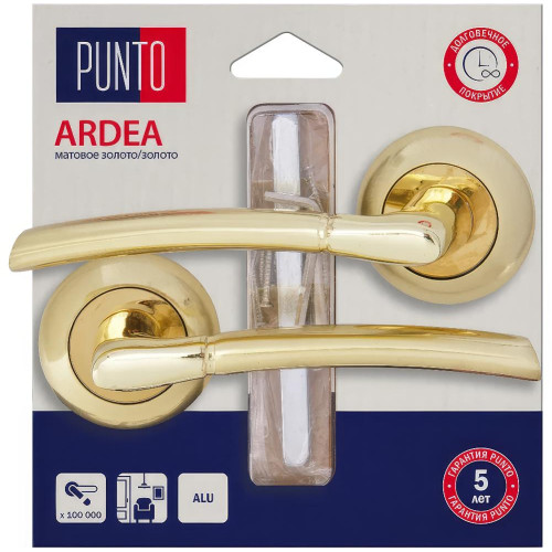 Ручки раздельные PUNTO  LM/A R.TL54.ARDEA/HD SG/GP-4 матовое золото/золото (45523)