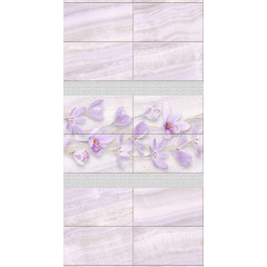 Панель ПВХ Unique 2,7*0,25*8 Крокус с глиттером серебро (лазерная печать) (12)