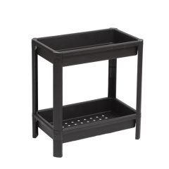 Этажерка VIOLET VIKEA 2-х ярусная широкая черная (1360546)