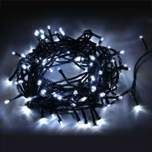 Гирлянда Нить 5м темная нить 50LED свечение белое, 8 режимов (3556764)