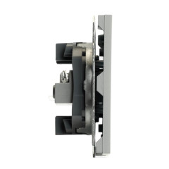 Розетка PC+TV ЭМИЛИ платиново-серый RST00-5106-10