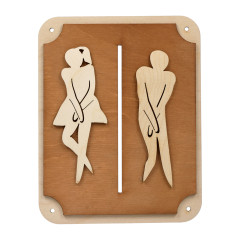 Табличка для бани Туалет 18,5*14,5см 