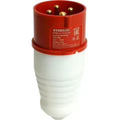 Вилка STEKKER 3P+PE 16A IP44 ST-014 PPG16-014-44 49428