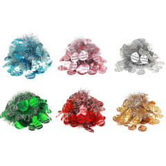 Мишура СНОУ БУМ (377-611) С новым Годом!, 200х9см, ПВХ, двухцветн с декором, 6 цветов