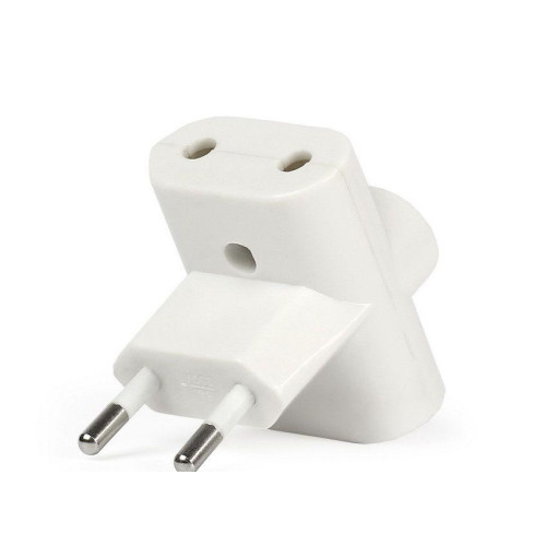 Разветвитель (тройник) 3 роз. 6А SmartBuy Т-образный,плоск. вилка, белый SBE-06-A04-3