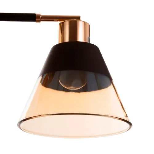 Светильник ЭкономСвет 12209/2BK+FGD AMB+BK