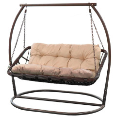 Качели садовые 2-х местные 155х105х160см до 240кг,бежевые GREEN DAYS 1801 (329737) (*20)