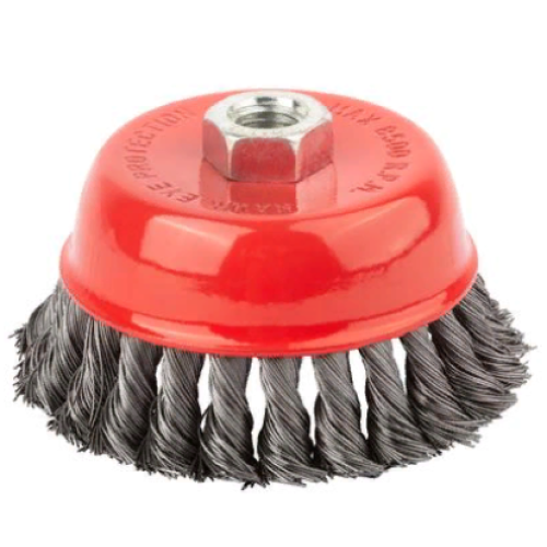 Щетка для УШМ FIT чашка, витая 100 мм (39468)