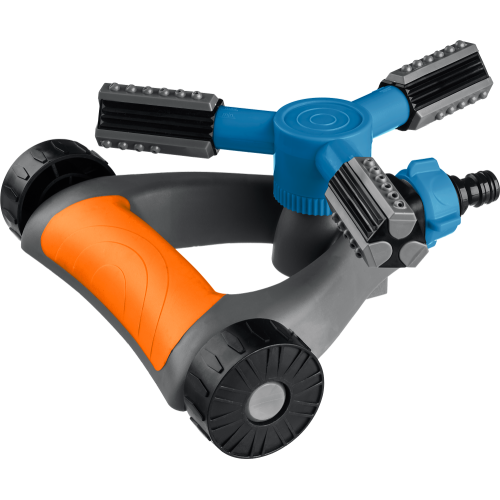 Разбрызгиватель GRINDA PROLine RR-Pro на подставке с колёсиками, 3 профессиональных сопла 250 м2 (429317)