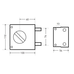 Замок накладной Аллюр ЗН1-2-3 серый (15658)