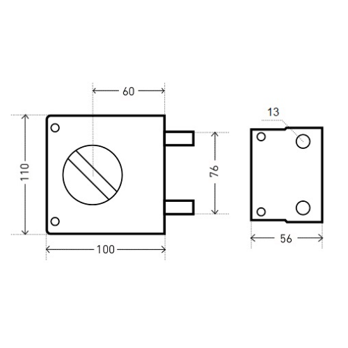 Замок накладной Аллюр ЗН1-2-3 серый (15658)