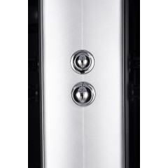 Душевая кабина EVA GOLD 90х90см низ. поддон, чёрное заднее стекло, матовый профиль F901BS (3кор.)