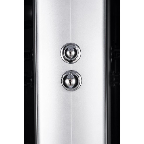 Душевая кабина EVA GOLD 90х90см низ. поддон, чёрное заднее стекло, матовый профиль F901BS (3кор.)