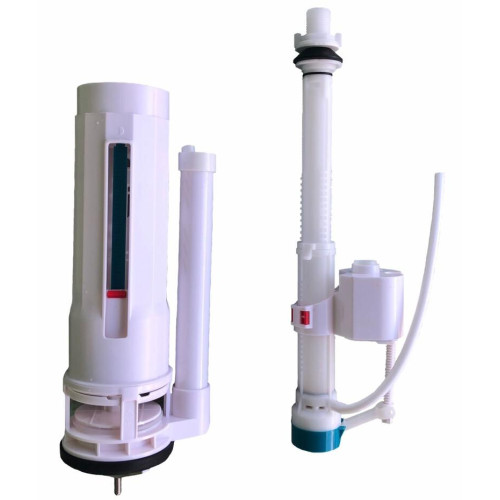 Арматура сантехническая 2х кноп., н/п, A2802 (h=28,5 см, d-8 см)