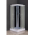 Душевая кабина квадрат EVA GOLD 90х90см низ. поддон, чёрное заднее стекло, хром матовый профиль F901BS-Q (4кор.)