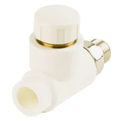 Кран термостатический п/п прямой для радиатора RTP нар. резьба ф 25х3/4