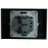 Розетка 2-ая 2P+E ЭМИЛИ шторки черный RST16-5114-05