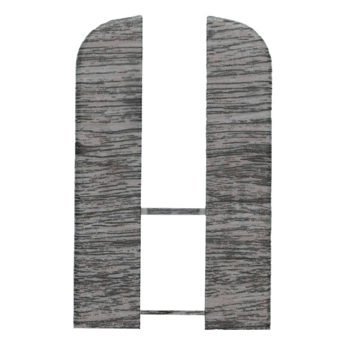 Заглушка торцевая для вспененного плинтуса Классик 80мм/Дуб пепельный 401