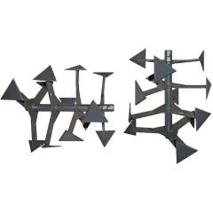 Фреза культиваторная Ф32 (24 ножа) (гусиные лапки) (шестигранник)