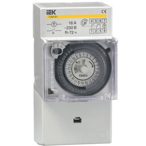 Таймер аналоговый ТЭМ-181 16А 230В на DIN-рейку IEK (51294)