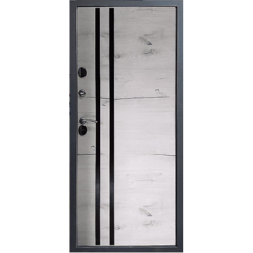 Дверь метал. VD-105 Термо Букле графит (Дуб арктик) (3 контура) 100 мм 860 L левая