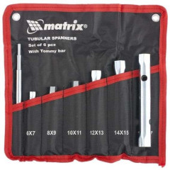 Набор ключей трубчатых MATRIX торцевых 6-17 мм. 7 шт (13719) чехол