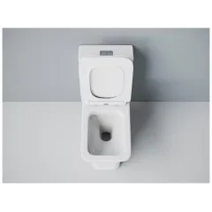 Унитаз-монолит EVA GOLD SM9615 сиденье ДП, безободковый, с гофрой и гибкой подводкой