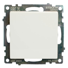 Переключатель 1-кл Катрин перекрестный белый GLS10-7110-01