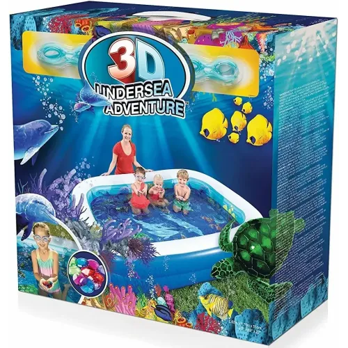 Бассейн BESTWAY детский Поиски сокровищ 262х175х51см с 3D рисунком 778л от 3 лет 54177 BW (54177 BW)