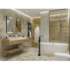 Плитка облицовочная 300*600*8,5 Леандр серый, глянец (TP3667B) (в уп. 1,8 м2)