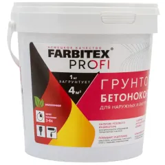 Бетонконтакт FARBITEX ПРОФИ акриловый 5кг (грунт/бетоноконтакт) (*1)