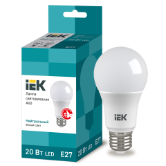 Лампа E27 светодиод.20Вт 4000К IEK А60 (1800Lm)