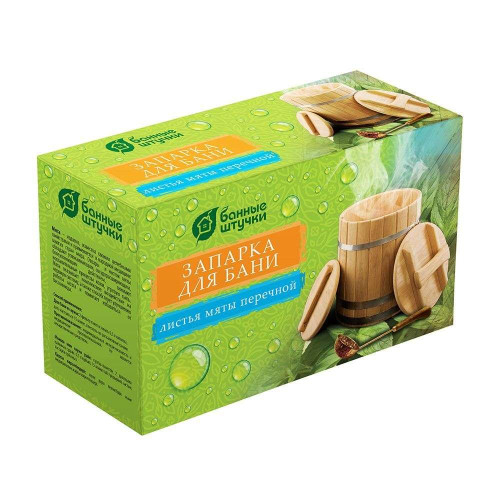 Запарка для бани Листья мяты перечной, 20 фильтр-пак. 