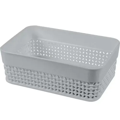 Корзина Plast team Oslo прямоугольная, серый шторм 1л (510696)