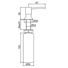 Дозатор для жидкого моющего средства FRAP F408-3 золотой