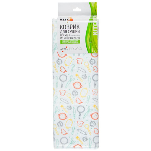 Коврик для сушки посуды РЫЖИЙ КОТ MDM-PROMO-M 40х30 см (215455)