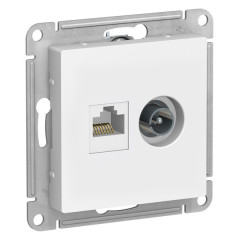 Розетка PC+TV AtlasDesign бел. SchE ATN000189
