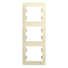 Рамка 3-пост.GLOSSA бежевый  верт. SchE GSL000207