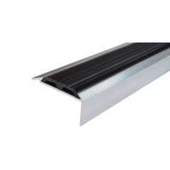 Порог-угол внешний 40*20мм 2,7 б/покр, резинка черная (Лука ПУ 71.2700.001ч)