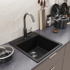 Мойка комп. MIXLINE ML-GM28 450х500x190мм, черная (308), сифон