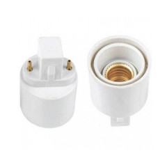Патрон-переходник G23-->E14 белый пласт. ECOLA G23E4WEAY (583619)