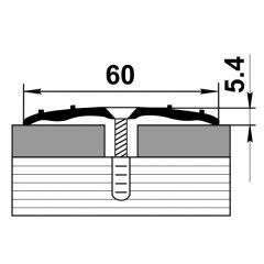 Стык 60мм 0,9 Ясень белый (Лука ПС 07.900.106)