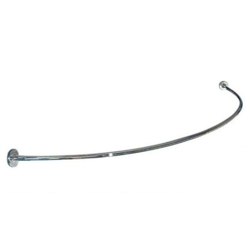 Карниз для ванной хром дуга 1,5х1,5 м цельнометаллический (843)