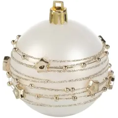 Шары новогодние набор 6шт SYQC- 0124092 6см шампань (479971)