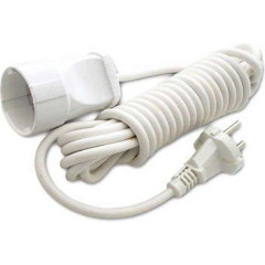 Удлинитель 1-мест. 5м 2P бел. 6А (ПВС 2х0,75) UNIVersal (267159)