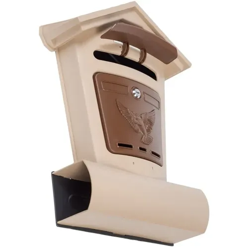 Ящик почтовый ЭЛИТ бежевый с корич. (14054)