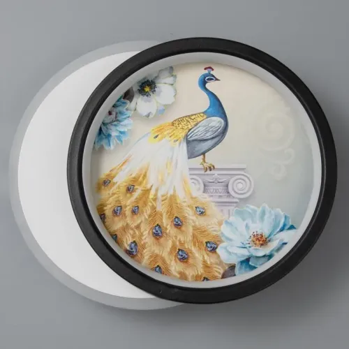 Светильник настенный Павлин LED 21Вт 4000К черный/белый(7661380)