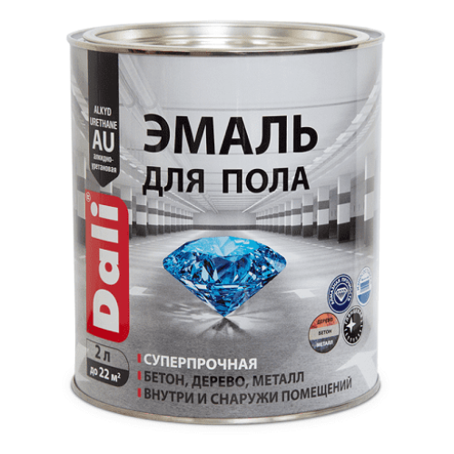 Эмаль для пола DALI серый 2 л