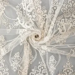 Тюль Ле-Гранд Элиза 500*280 белый с золотом